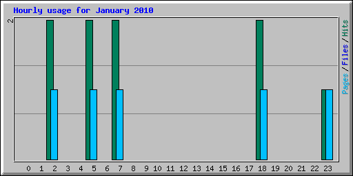 Hourly usage for January 2010