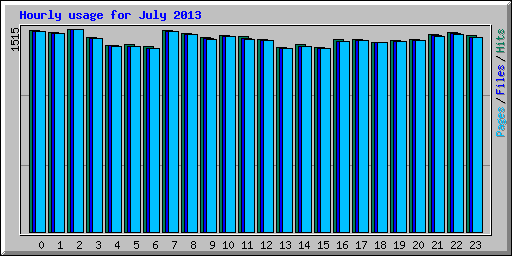 Hourly usage for July 2013