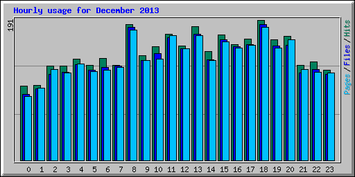 Hourly usage for December 2013