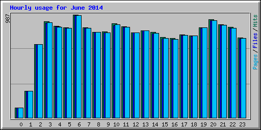 Hourly usage for June 2014