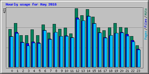 Hourly usage for May 2016