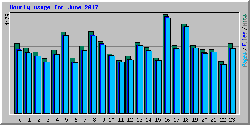 Hourly usage for June 2017