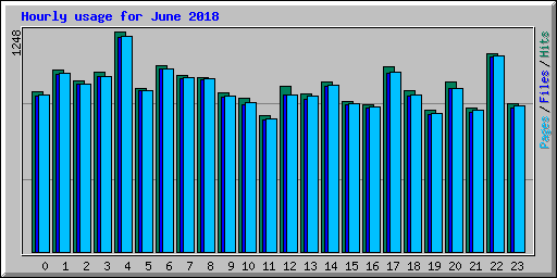 Hourly usage for June 2018