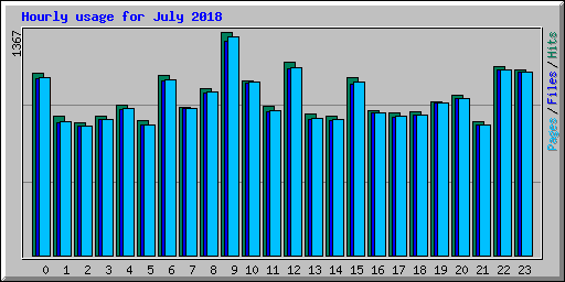 Hourly usage for July 2018