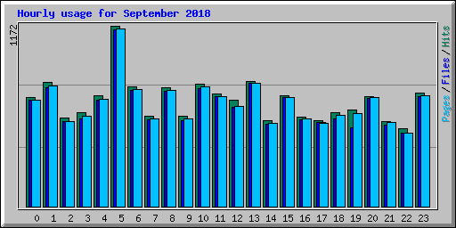 Hourly usage for September 2018