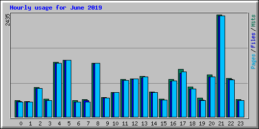 Hourly usage for June 2019