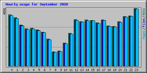 Hourly usage for September 2020