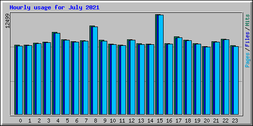 Hourly usage for July 2021