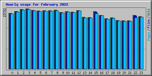 Hourly usage for February 2022